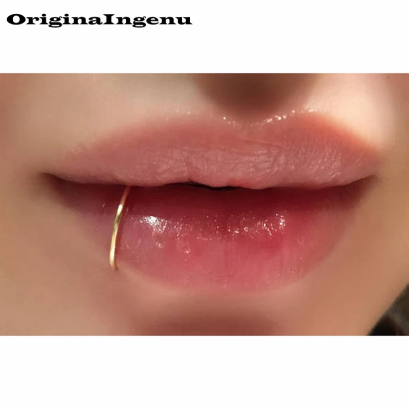 925 Silver Lip Ring Gold Filled Grillz Jewelry Piercing Lip Ring Handmade Gold Cuff Punk Body Jewelry Fake Piercing Ring Hair Jewelry Brooches Body Jewelry Aliexpress