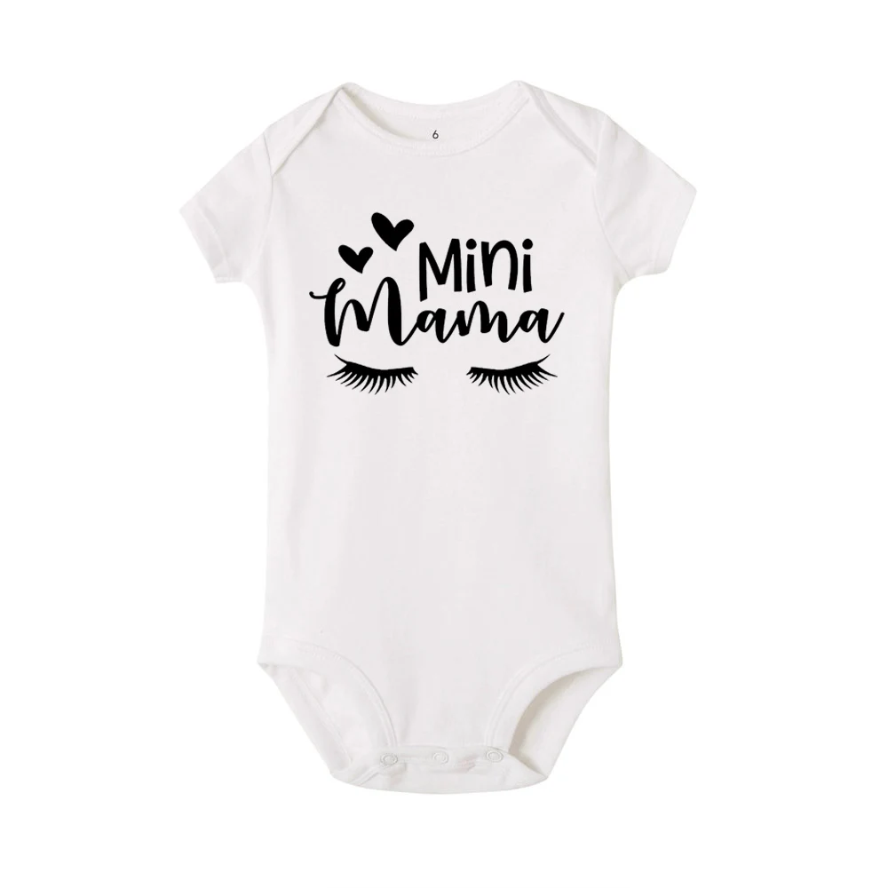 Mama's Mini me/Новинка года, комбинезон с короткими рукавами для новорожденных девочек летний пляжный костюм для детей возрастом от 0 до 24 месяцев - Цвет: R235-SRPWH-