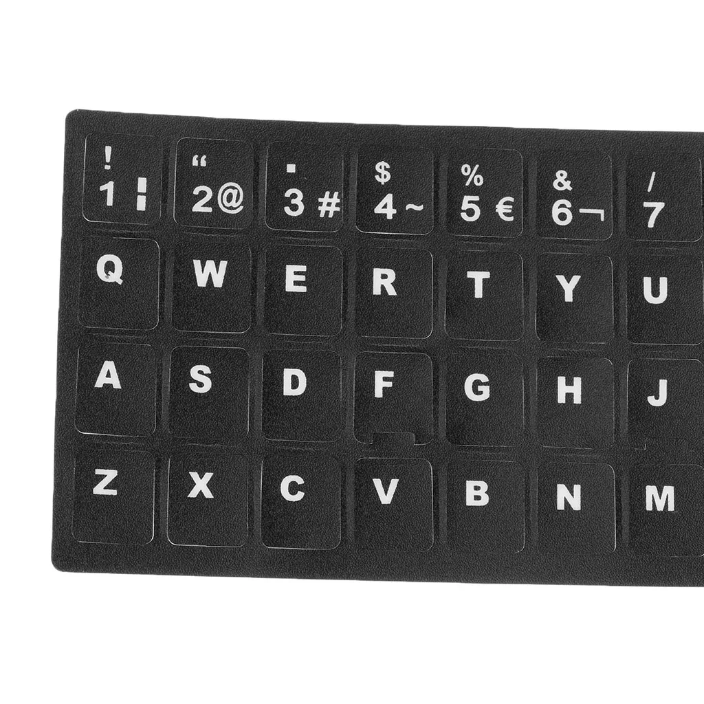 Universal Spanish Keyboard Stickers, PC Keyboard Stickers Black Background for PC Laptop Notebook Desktop