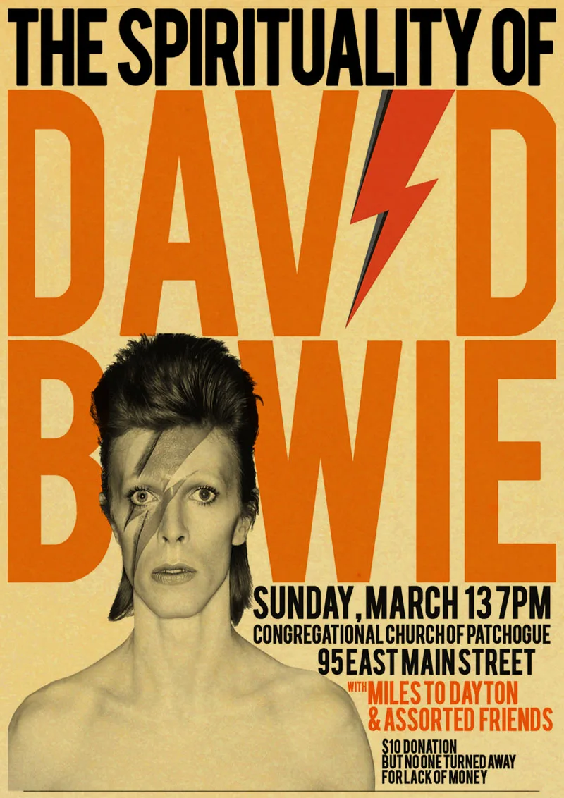 Винтаж плакат DAVID BOWIE с художественной печатью ретро постер домашний декор