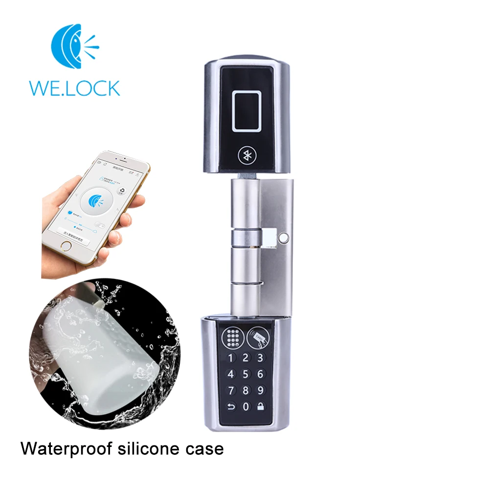 

L6PC+B Smart Home Code Door Lock Cylinder Bluetooth Electronic Door Lock Cylinder Unlock by Code Card & Bluetooth Mobile App