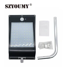 SZYOUMY открытый IP65 1000 люмен 81 светодиоды интегрированный солнечный уличный свет движения Сенсор лампы на солнечных батареях 11000 MAH 3,7 V