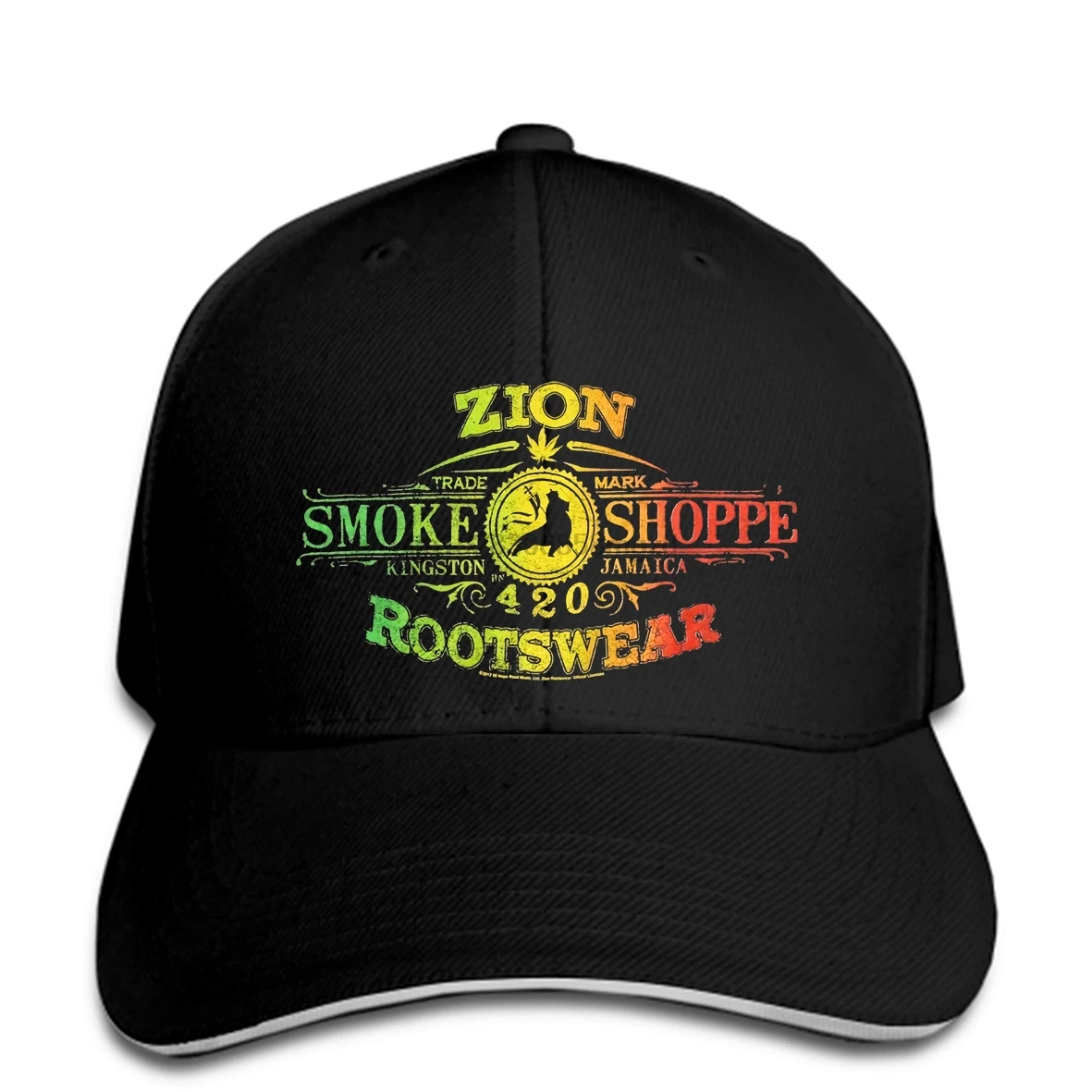 

ZION ROOTSWEAR SMOKE SHOPPE GREY Men Baseball Cap NEW ADULT 420 RASTA REGGAE JAMAICA Snapback Cap Women Hat Peaked