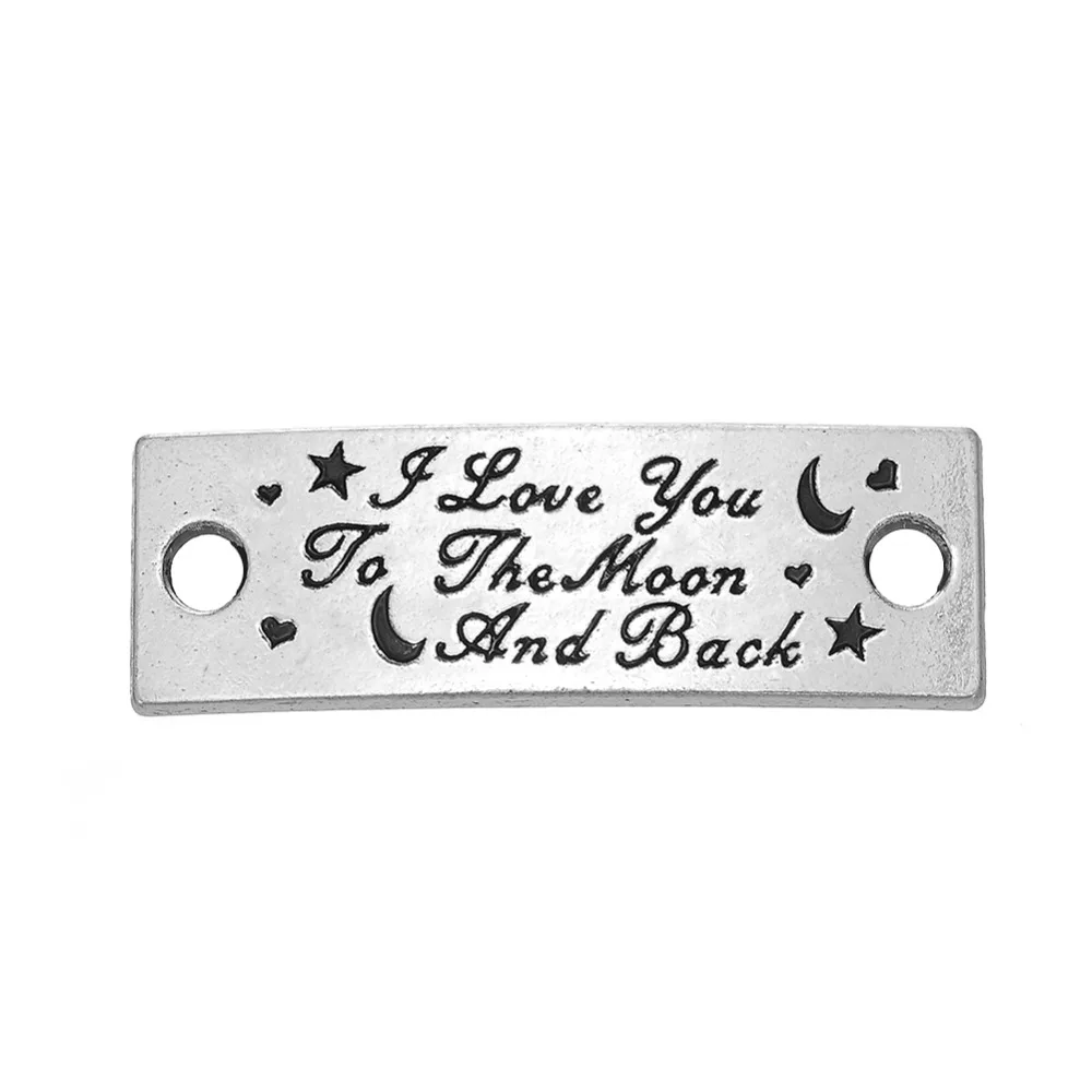 

Skyrim 5Pcs Statement I Love You To The Moon And Back Message Charms For Gifts