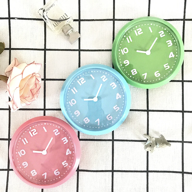 

Korean Design Ultra Kitchen Magnetic Clocks Fridge Small Wall Clocks Round In Simple Quartz Clocks Product Size 80X80MM