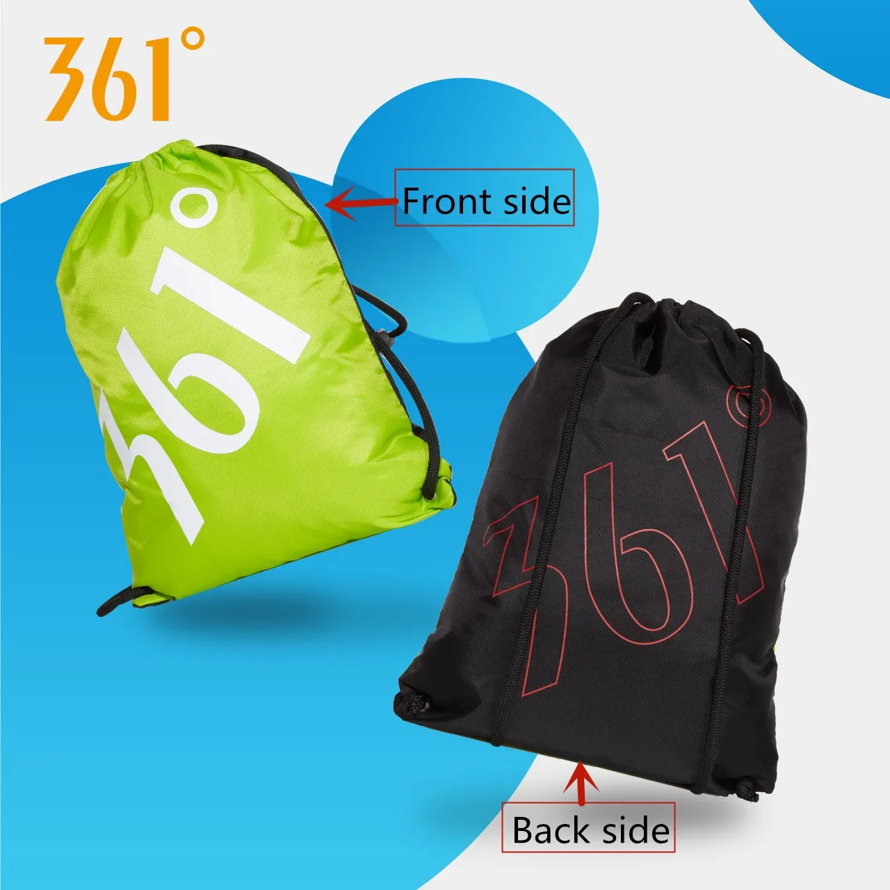 361 Swimming Bag Drawstring Combo Dry Wet Swimming Backpack Sport Bags Waterproof Outdoor Hiking Durable Pool Beach Gym Fitness