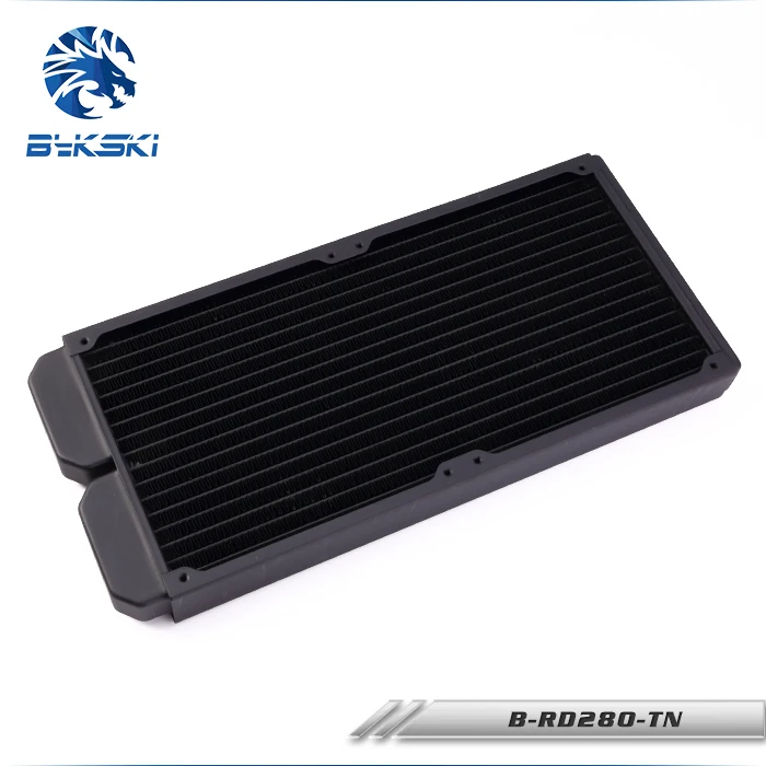 Günstig Bykski B RD280 TN, 280mm Einreihige Heizkörper, 28mm Dicke, Standard Wasser Kühlung Heizkörper, geeignet Für 140*140mm Fans