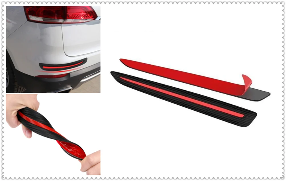 

Car front/rear angle carbon fiber stripe anti-collision strip for Kia eco Pro-cee-d KOUP cee-d Rondo Kue Kee K2 K3 K5 k9