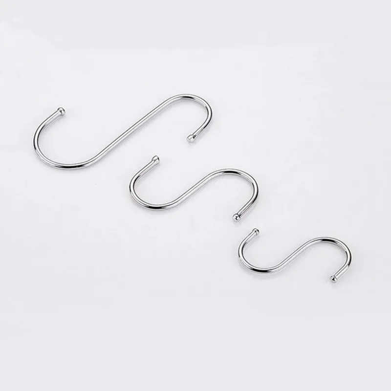 

1Pcs Creative Hooks S Shaped Hooks House Kitchen Pot Pan Hanger Tableware Kitchen Clothing Hanger Stainless Steel Home Decor