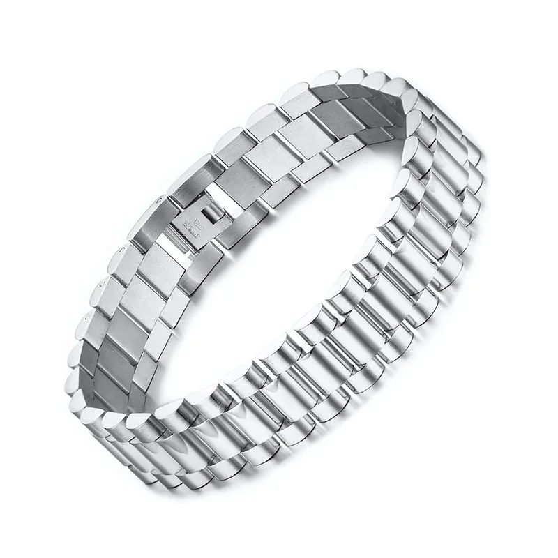 

Men's Bracelet Gold-color Chunky Chain Bracelets Bangles Stainless Steel Male Jewelry
