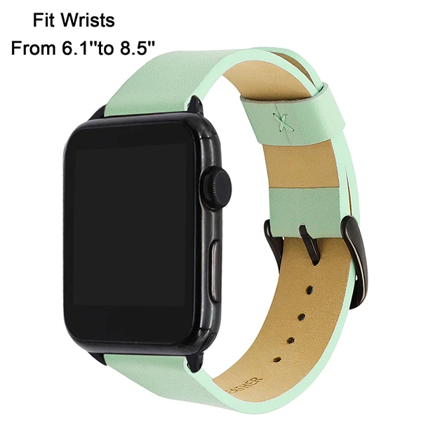 Итальянская натуральная кожа ремешок для часов iWatch Apple Watch Series 5 4 3 2 1 40 мм 42 мм 38 мм ремешок из нержавеющей стали ремень с пряжкой