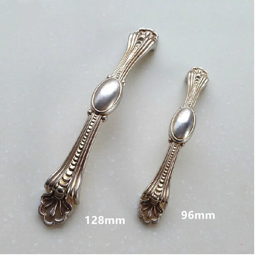 128mm 96mm europen vintage silver kitchen pulls antique silver