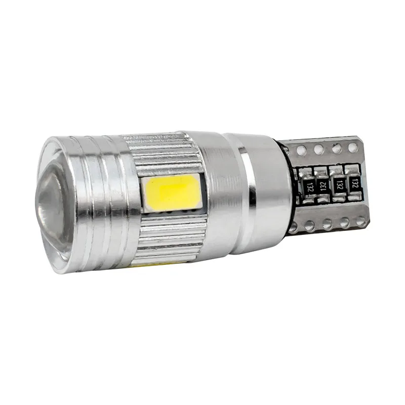 2 шт. T10 194 192 921 WY5W W5W 6 SMD 5630 5730 светодиодный проектор Объектив Canbus безошибочный автомобильный парковочный фонарь Автомобильный Клин задний боковой светильник