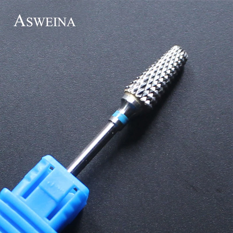 

ASWEINA 1Pcs Stainless Steel Corn Shape Nail Professional Drill Bits Medium Teeth Nail Clean Electric Manicure Cutter Tools