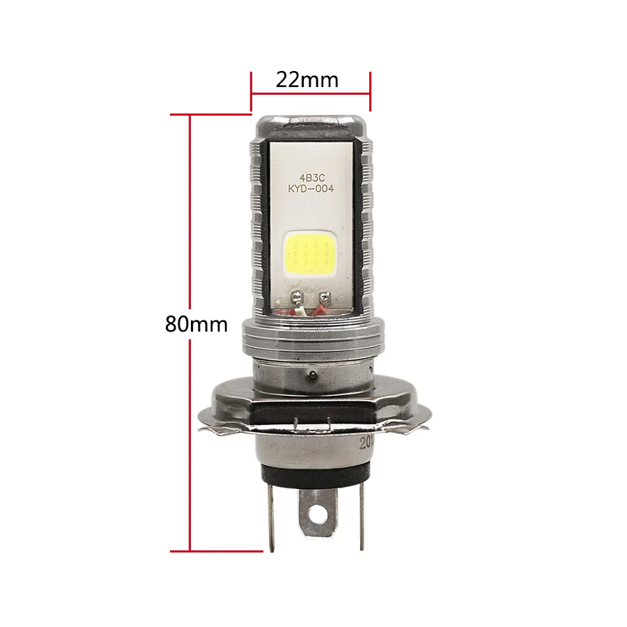 H4 светодиодный светильник мотоциклетный головной светильник Hi/Lo луч фары передний светильник белая лампа для Honda Kawasaki 6000-6500K 1200LM 12 Вт 1 шт