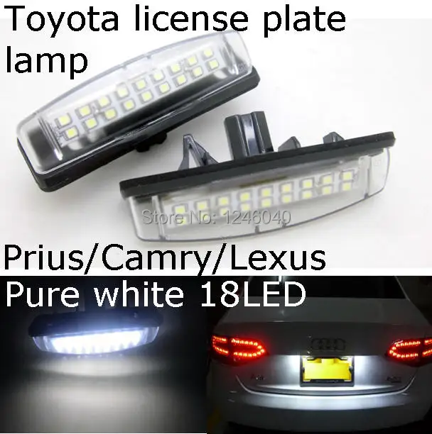 2Pcs Led License Number Plate Light For Toyota Camry/Aurion 2006 ~ Avensis Verso 2001~ Echo 4D 1999~2005 Prius 2000~2003 | Автомобили и