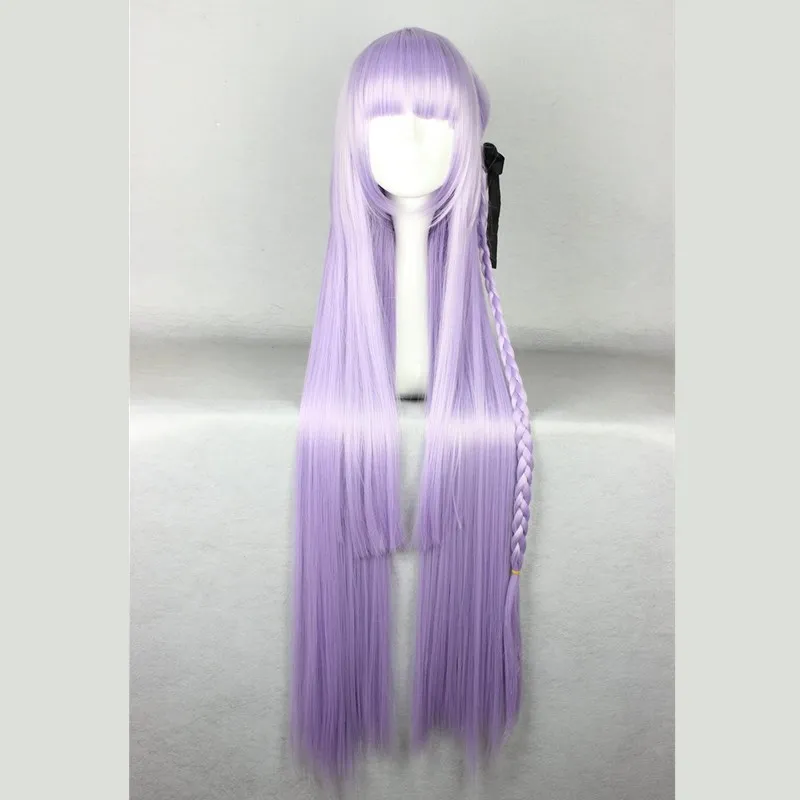 

Games Danganronpa Kirigiri Kyouko princess Purple wig Cosplay Costume Dangan Ronpa Girls Long Straight Synthetic Hair For Women