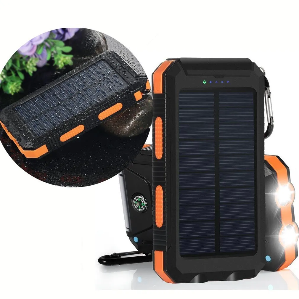 AKASO Solar 20000mah F5S для всех телефонов зарядное устройство аккумулятор портативный