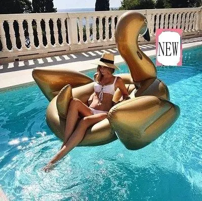 

PVC Giant Inflatable Golden White Black Swan Rider Inflatable Ride On Water Toy Swimming Pool Water Floats Birthday Part Gift
