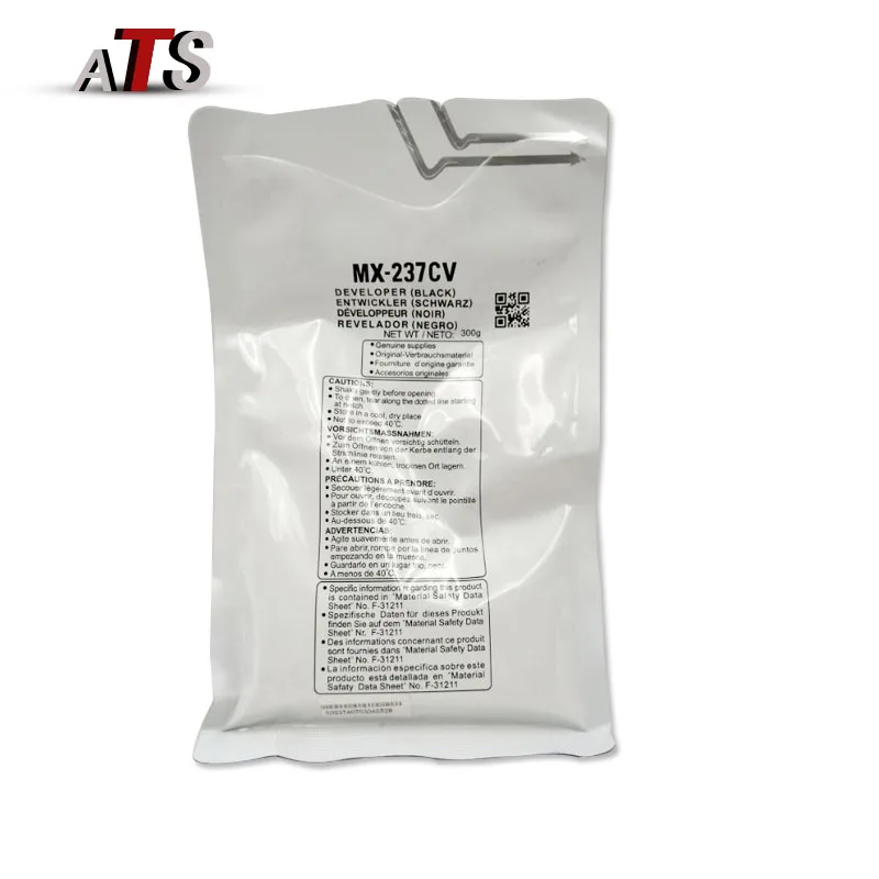 300g черный порошок проявителя для Sharp MX 237CV 2048 2348 2648 Совместимость MX237CV MX2048 MX2348 MX2648 для копира запасные Запчасти