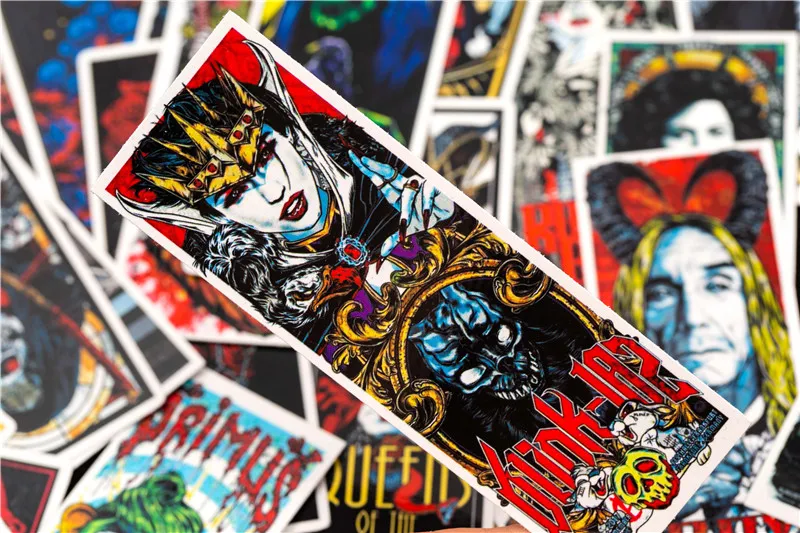 30PCS Mixed Pack Horror Skeleton Stickers Set Graffiti Dark Cool Stickers For Kids Luggage Skateboard Laptop Fashion Stickers (8)