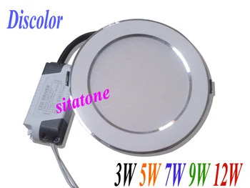 

Free shipping AC85-265V 3 color change 3W 5W 7W 9W 12W LED ceiling light SMD5730 led lamp 2 year warranty