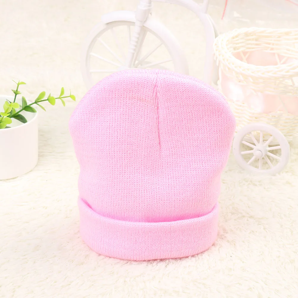 

1PC Fashion Baby Girls Boys Hat Beanie Soft Cotton Hat Autumn Winter Warm Kids Knitted Crochet Party Christmas Cap 10 Color Hot