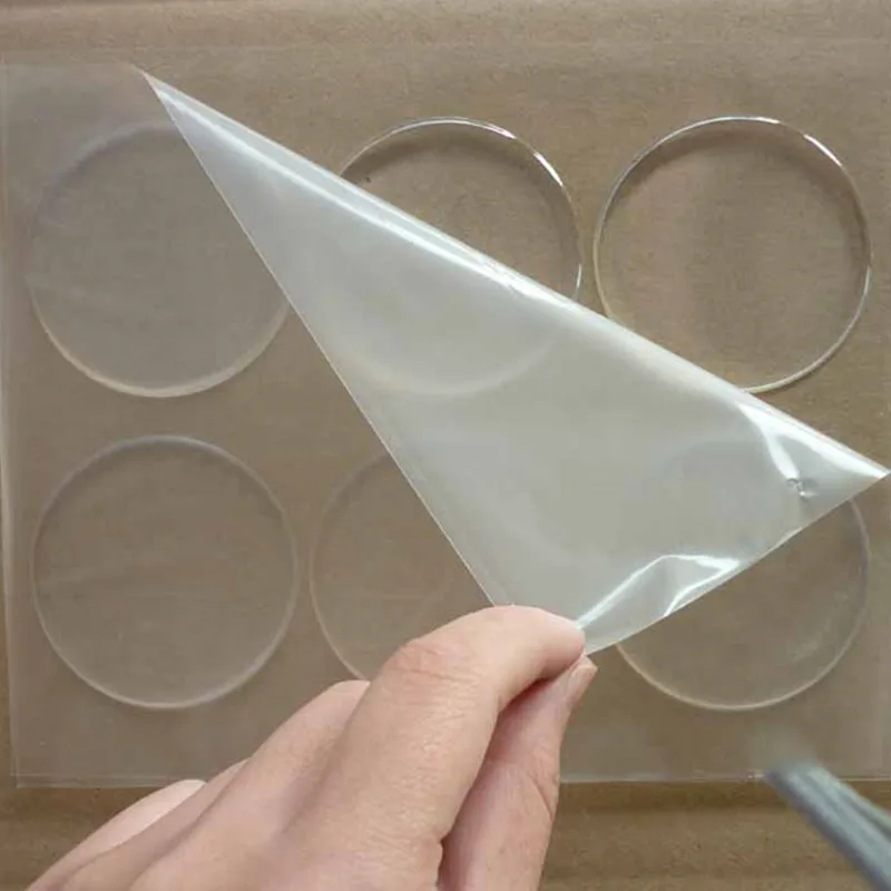 Free Shipping Dome Epoxy Resin Sticker, 44mm Round Soft Clear Crystal