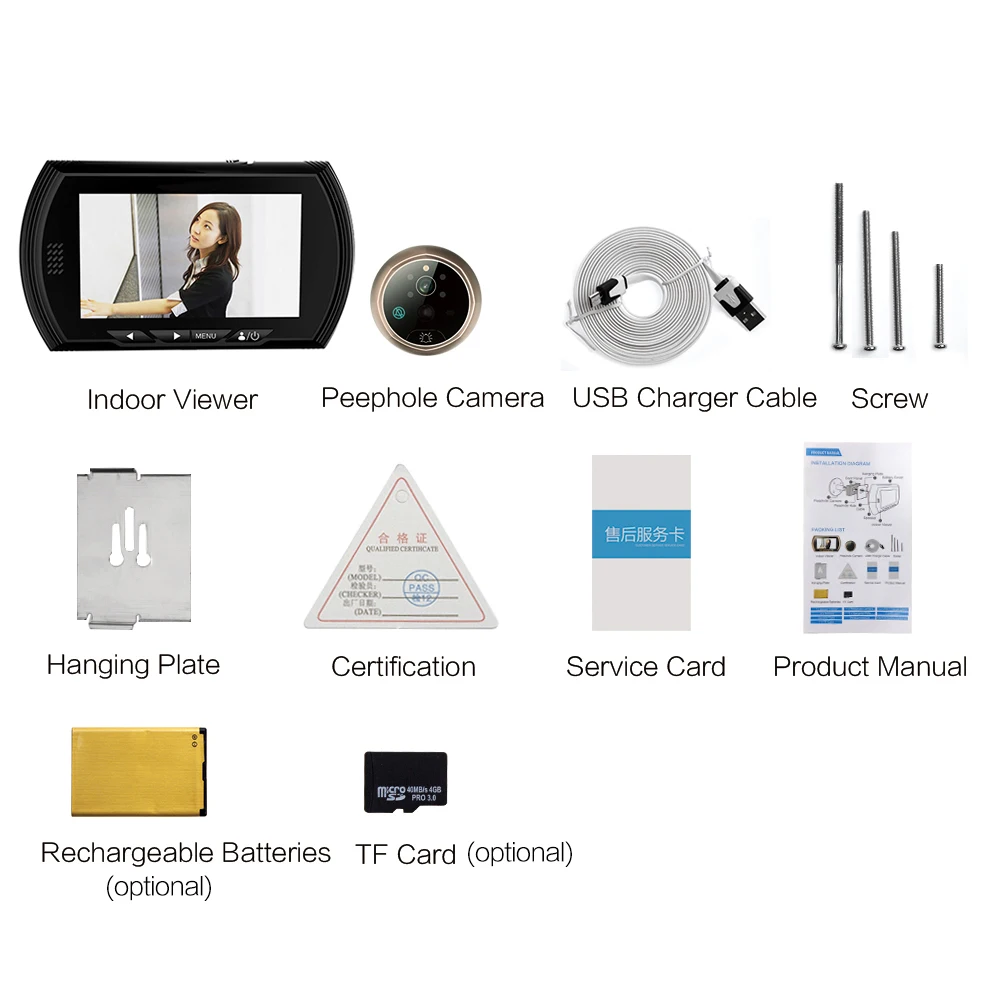 

4.3 inch video eye door peephole camera 1.0 Megapixels door camera PIR Motion Sensor IR Night vision NO Disturb Mode door viewer