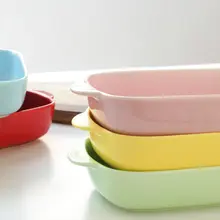 Керамическое сырное ризотто блюдо двойное ухо противень прямоугольное блюдо микроволновая печь доступная тарелка