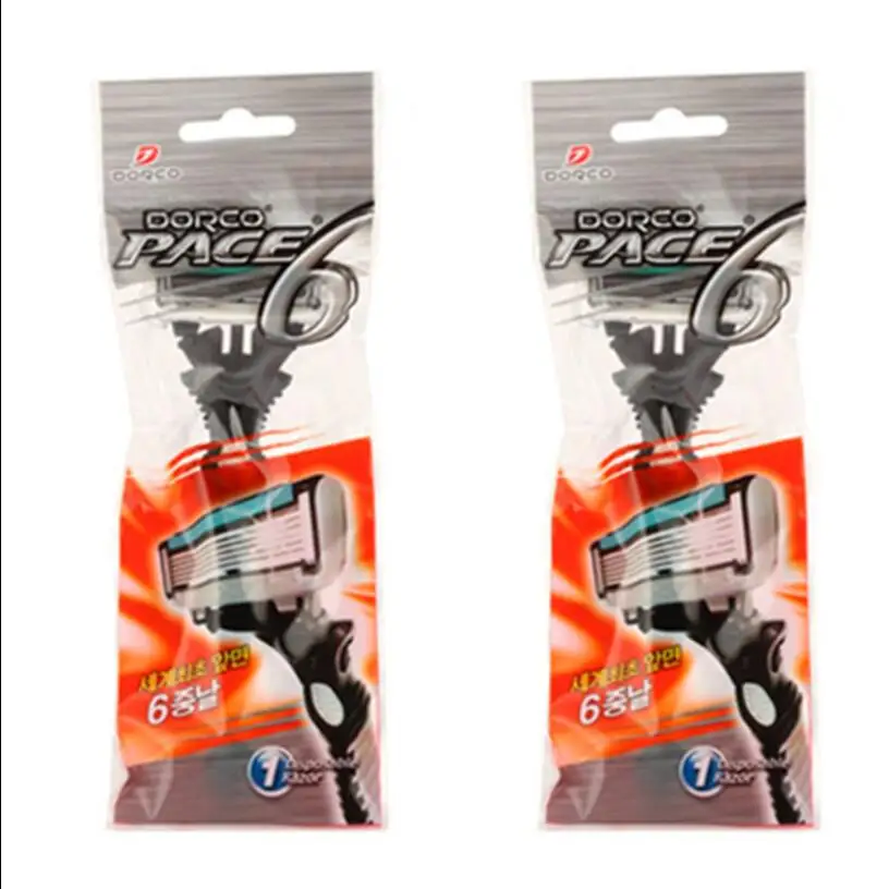 

2pcs/lot shaving Razor Blades 6 Blades Men's Face shaver blades For Men Sharpener High Quality Razor Blade Cassette Shaving
