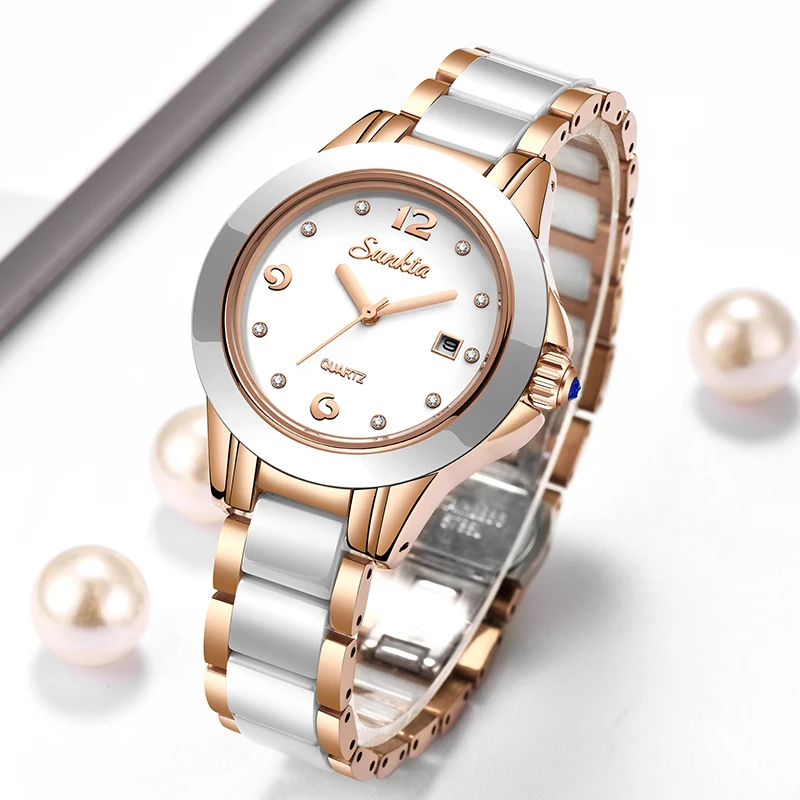 Sunkta New Rose Gold Watch Women Quartz Watches Ladies Top Brand Luxury Female Wrist Watch Gir-3