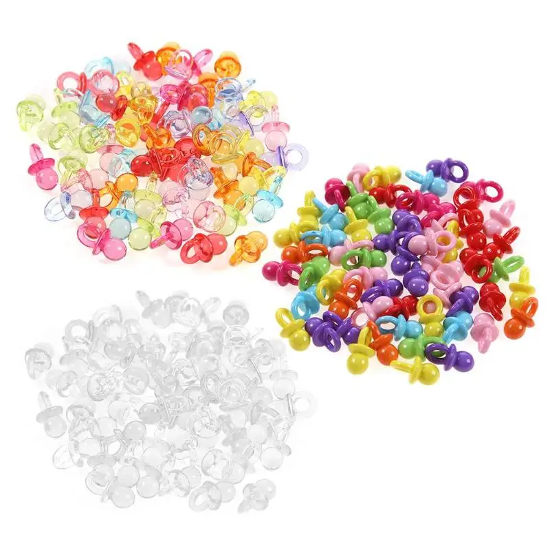 

50pcs Acrylic Baby Shower Favor Pacifier Girl Boy Decor Birthday Party Gift