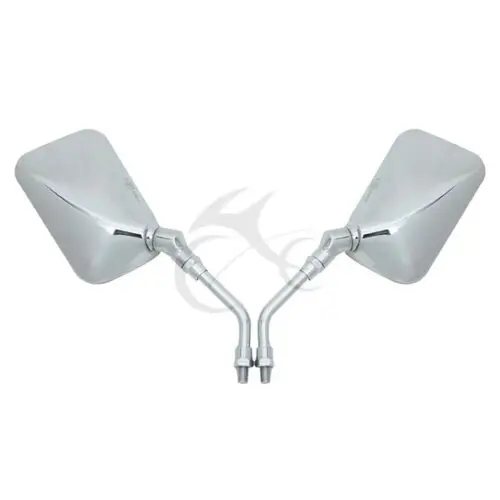 10 мм прямоугольные мотоциклетные зеркала для Kawasaki Suzuki Yamaha Honda VF Magna Stateline 500 VT700 VT750