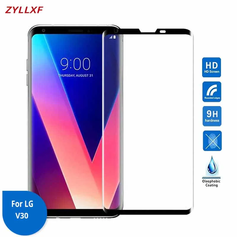 3D изогнутые для LG V30 плюс полное покрытие закаленное Стекло защитная пленка 9 H 2.5D