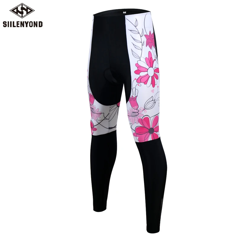 

Siilenyond Cycling Pants Women Winter Keep Warm Thermal Fleece MTB Bike Cycling Tights Bicycle Cycling Trousers 3D Gel Padded