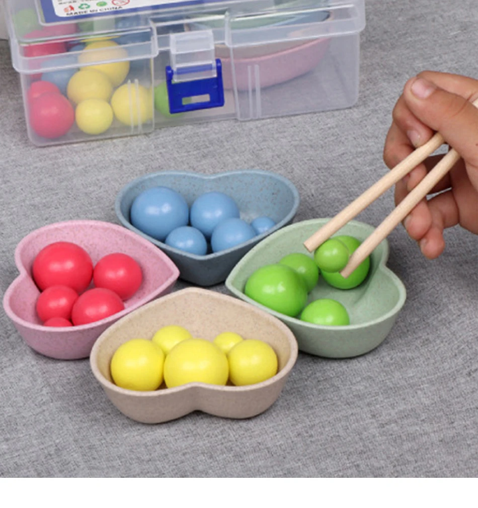 Montessori Educational Wooden Toys Children Math Toys Clip Beads Multi-functional Learning Toy Educational Toys For Children