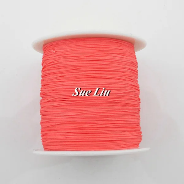 0,5 мм 38-Цвет нейлоновый шнур китайский узел макраме шнур плетеный браслет шнура Ленточки шнур для бус-150 м Катушка - Цвет: Dk Coral Pink CX184