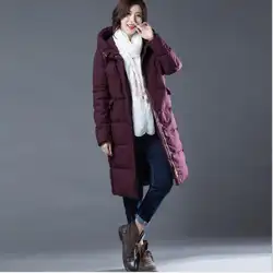 Зимнее пуховое пальто с капюшоном 2018 новое женское длинное пальто свободного кроя оверсайз Зимняя парка Офисная Женская Верхняя одежда
