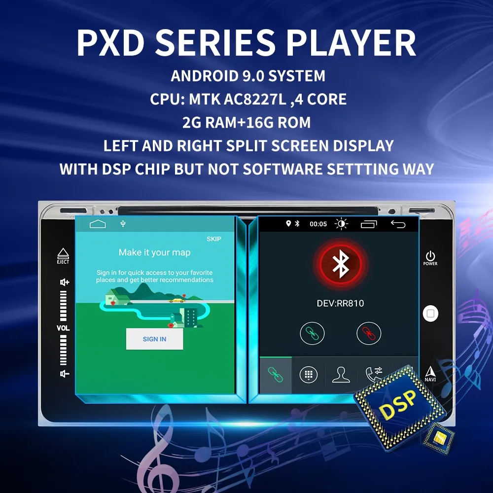 Perfect IPS  touch screen DSP Android 9.0 2 DIN 4g Lte radio For TOYOTA AURIS Altis COROLLA 2012 2013 GPS DVD player stereo navigation 4