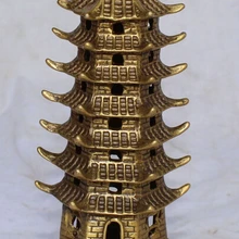 Китайский Тибет Бронза Медь Буддизм Будда Ступа Пагода Религия Башня Статуя