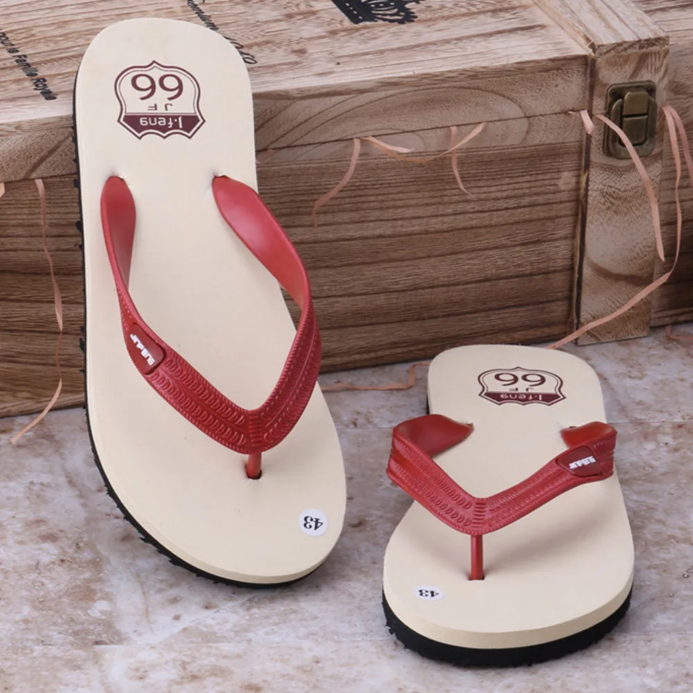 

2018 Fashion Men Slippers Hot Sale Summer Shoes Flip Flops Comfort Sandals Male Slipper Indoor Outdoor Flip Flops Open Toe Shoes