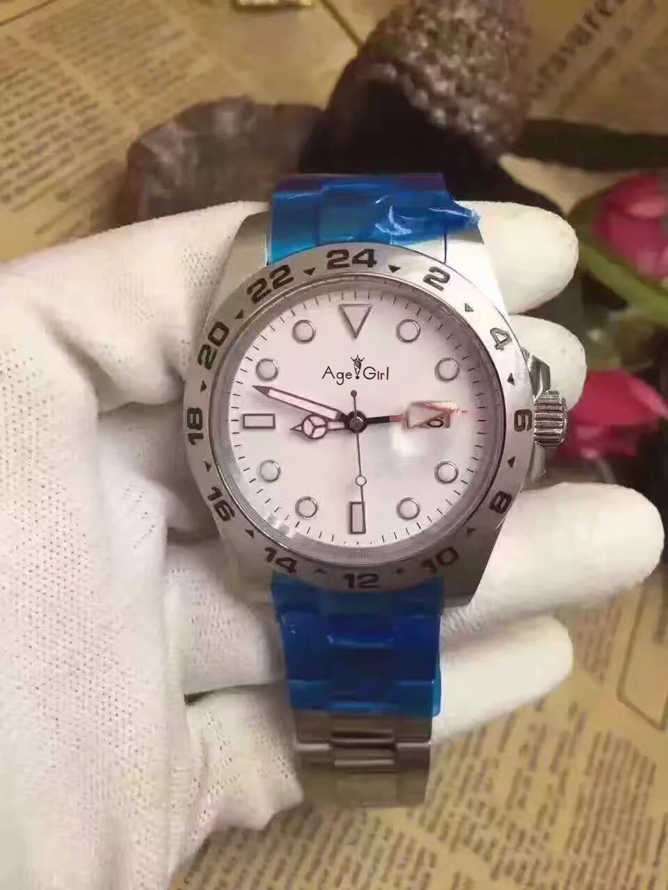 

Luxury Brand Men Watch Automatic Mechanical EXP Rose Gold Black Stainless Steel Watches Sports Superlative Chronometer Sapphire