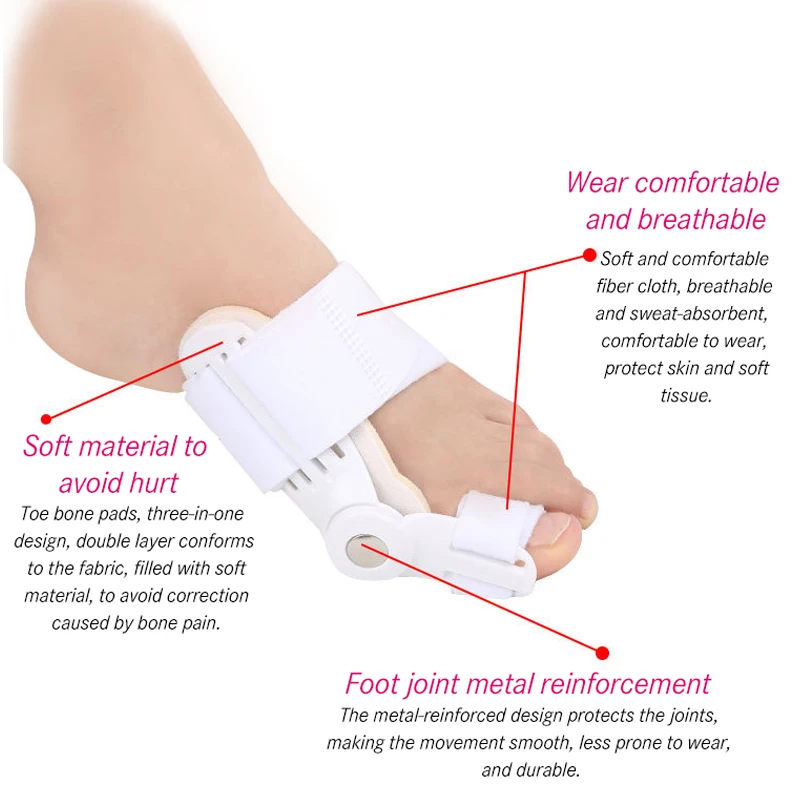 Big Toe Splint Straightener Corrector Hallux Valgus Orthotics Bunion Foot Pain Relief Orthopedic Care tool Pedicure Device 1 Pcs