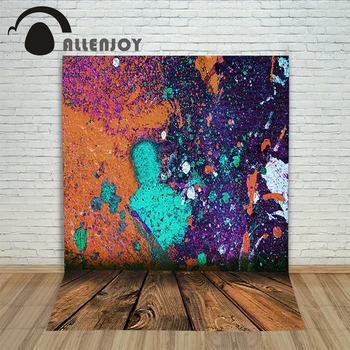 

Allenjoy vinyl photography backdrop Graffiti wood fashion paint children's Background for photo shoots fabric