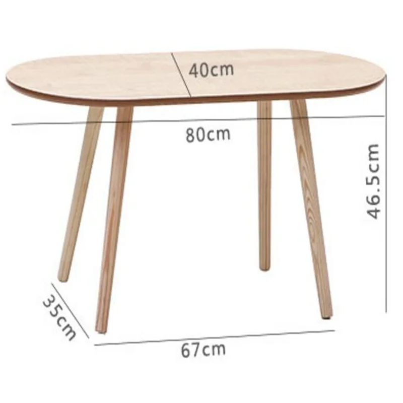 80*40*41 см современные деревянные Кофе овальный стол диван столик Гостиная Угловой Столик