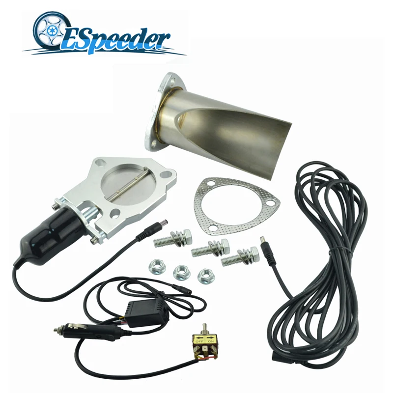 ESPEEDER 2.25 Inch Electric Stainless Exhaust Cutout With Manually
