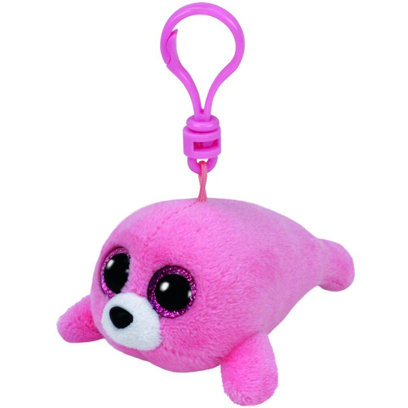 

Ty Pierre The Pink Seal Small Pendant Plush Toy Clip Stuffed Collection Soft Doll 4" 10cm
