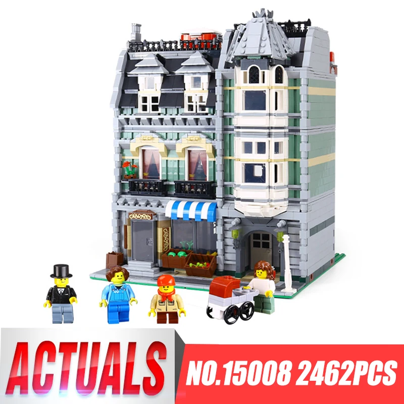 

DHL 2462Pcs City Street Green Grocer Model Building Kits Blocks Bricks Educational toys gifts