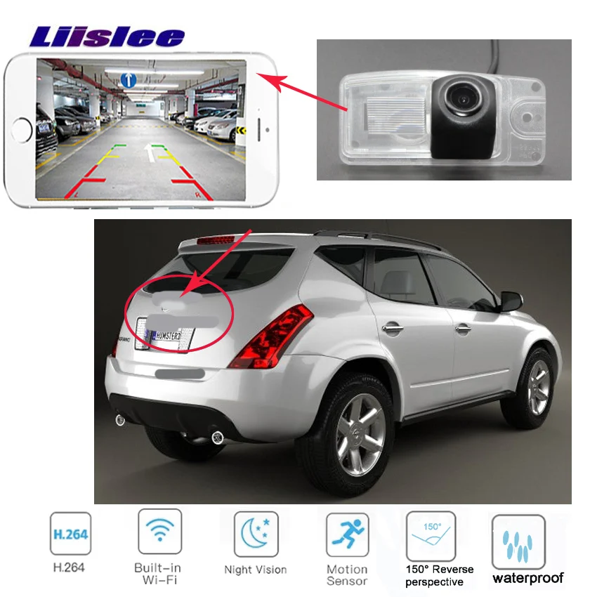 C-1126 3 LiisLee wireless rear camera For Nissan Murano Z50 MK1 2003~2007 CCD Night Vision Backup camera license plate camera Parking camera